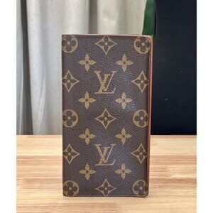 Authentic Louis Vuitton Monogram Porte Valeurs Checkbook Wallet